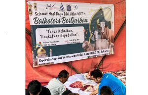 Tebar Kebaikan di Iduladha, Balkoters Distribusikan Daging Kurban untuk Anggota dan Masyarakat